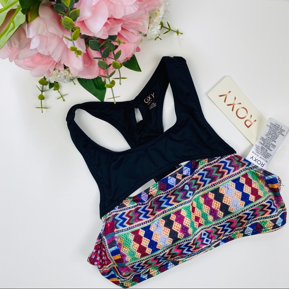 🆕Roxy Cuba Cuba Strappy High Neck Crop Bikini Top - Picture 2 of 8